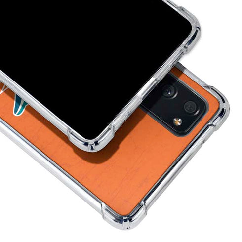 NFL Miami Dolphins Distressed- Orange Galaxy S20 FE Clear Case